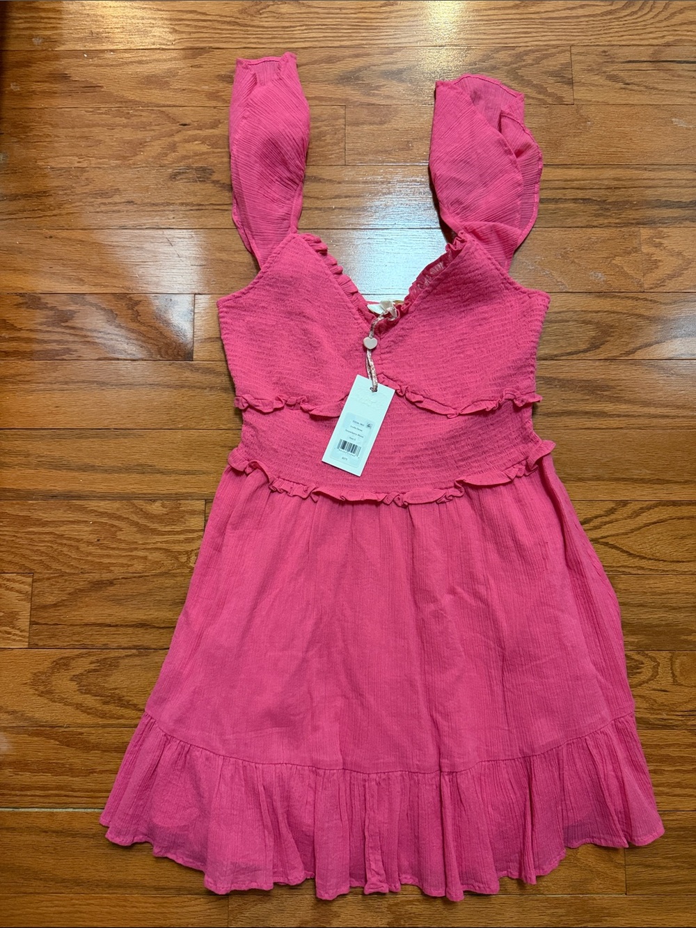 Love shack fancy Pink Ruffle Tiered Summer Dress